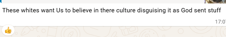 Christian is a white man religion